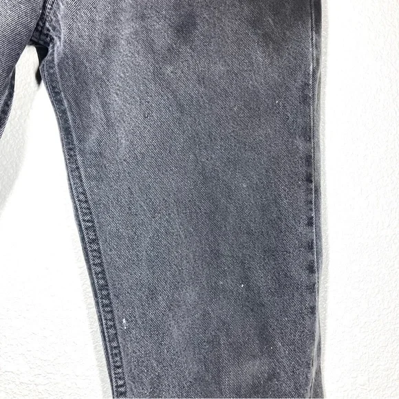 Levi's 501 Washed Baggy Black Distressed Cutt Of Hem 32 High Rise Button Fly - Picture 9 of 16